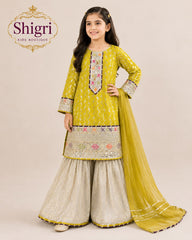 3D Embroidered 4-Sequence Garara Suit