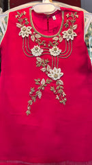 Pink Peplum Style Palazzo Suit