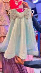 Jabla Style Chiffon Handwork Frock - 4