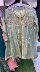 Mesori Gown with Block Print Inner - 3