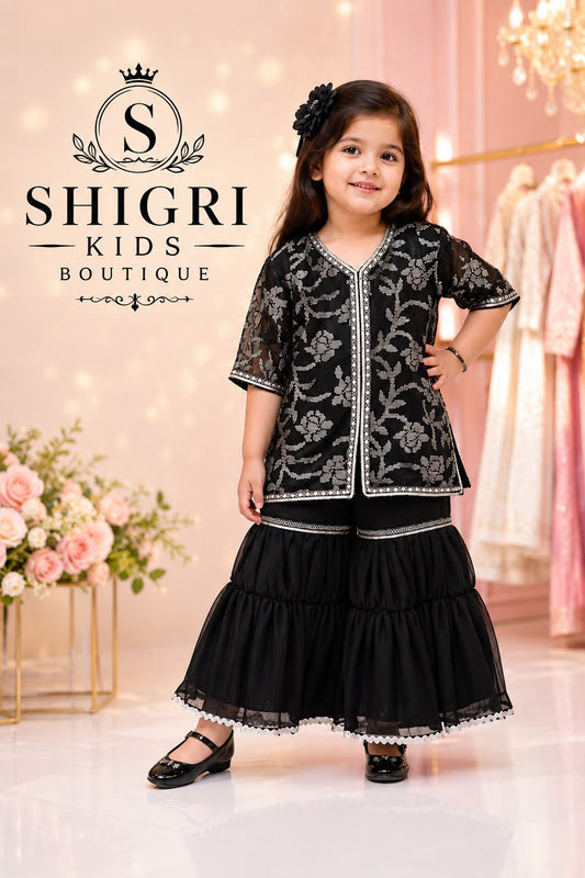 Metal Sequence Shefoon Garara Suit