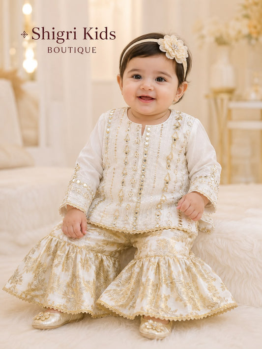 4-Sequence Embroidered Garara Suit
