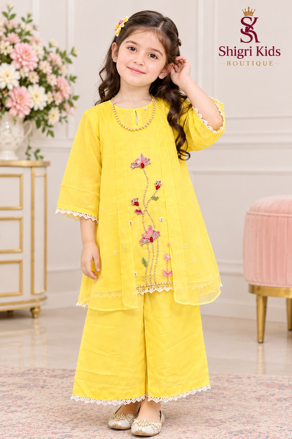 Organza Gown Style Palazzo Suit