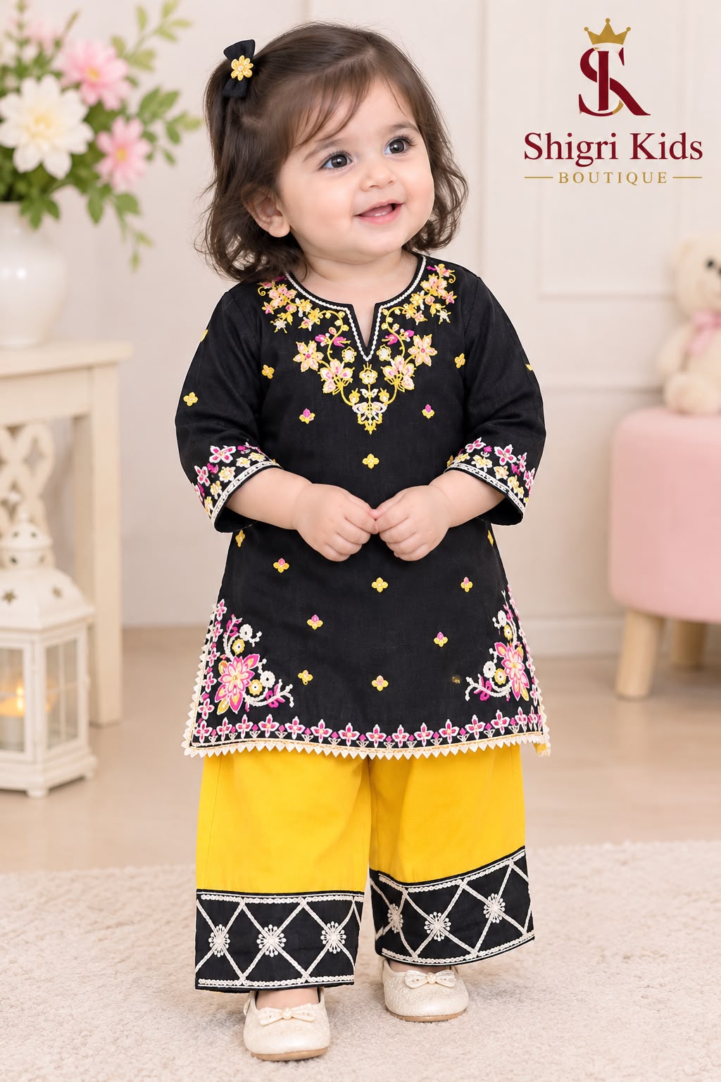 Russian Silk Embroidered Farshi Suit