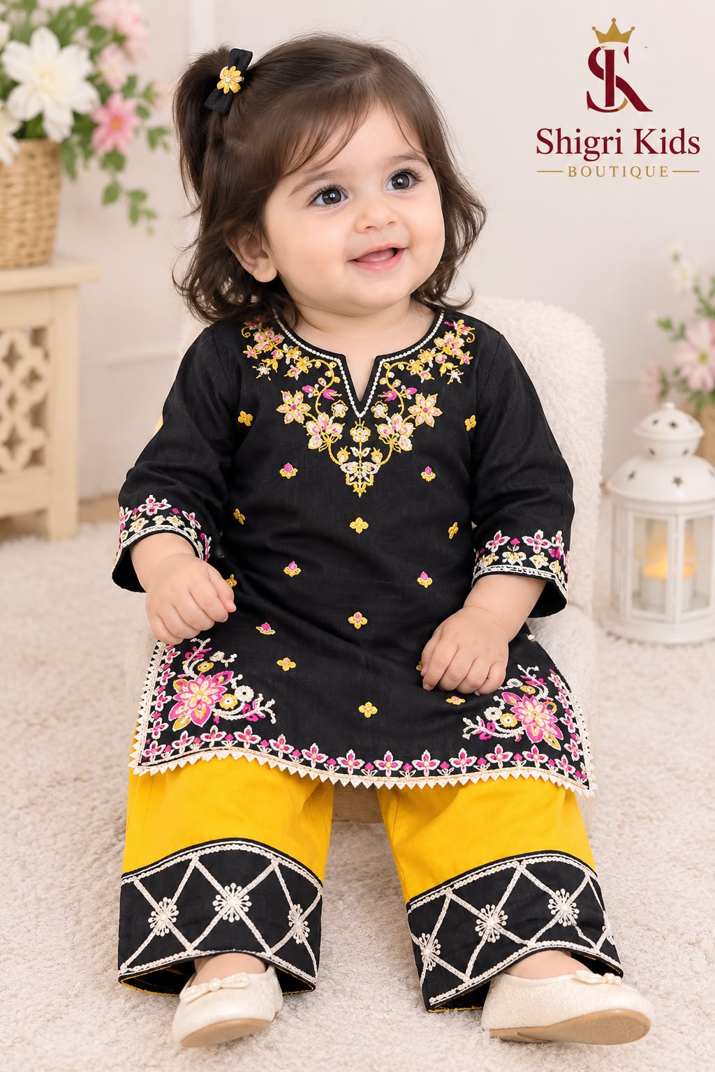 Russian Silk Embroidered Farshi Suit