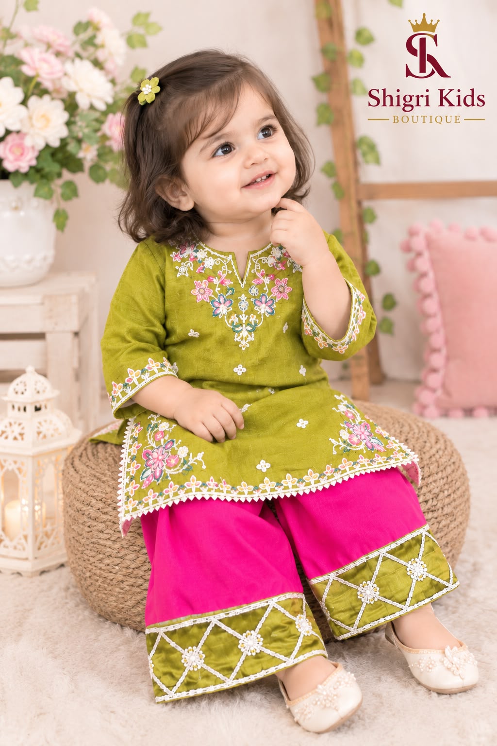 Russian Silk Embroidered Farshi Suit