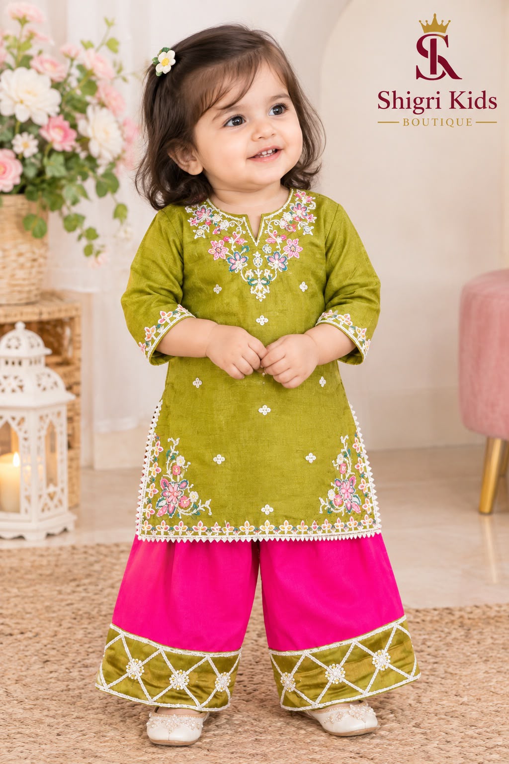Russian Silk Embroidered Farshi Suit
