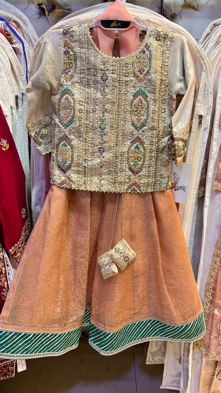 Khadi Fabric 4-Sequence Sharara Suit