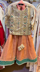 Khadi Fabric 4-Sequence Sharara Suit