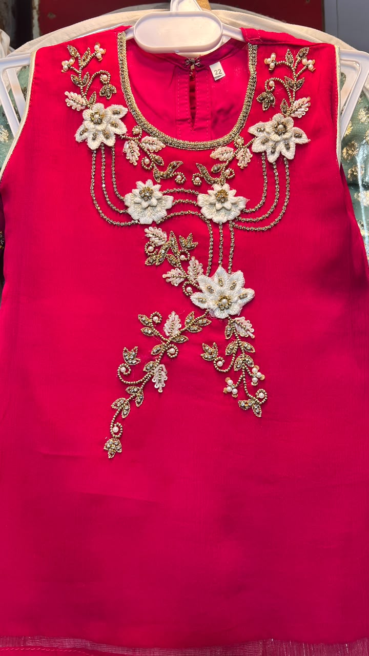 Pink Peplum Style Palazzo Suit