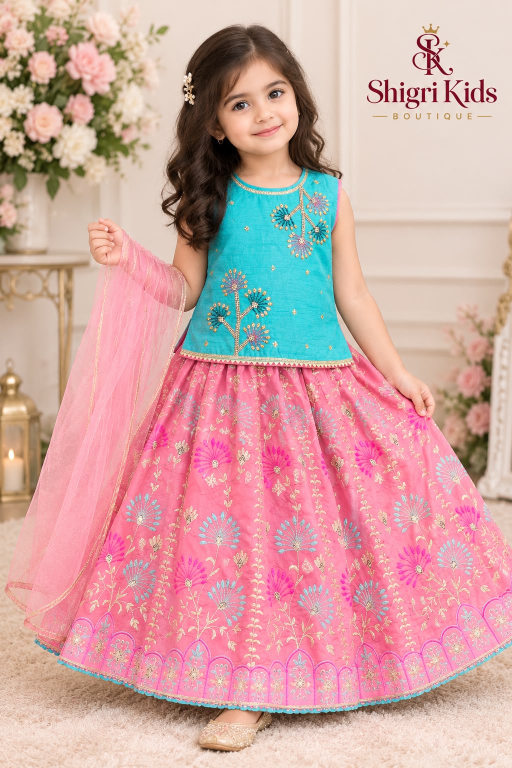 Baby Fancy Sharara Suit – Raw Silk Embroidered Party Wear