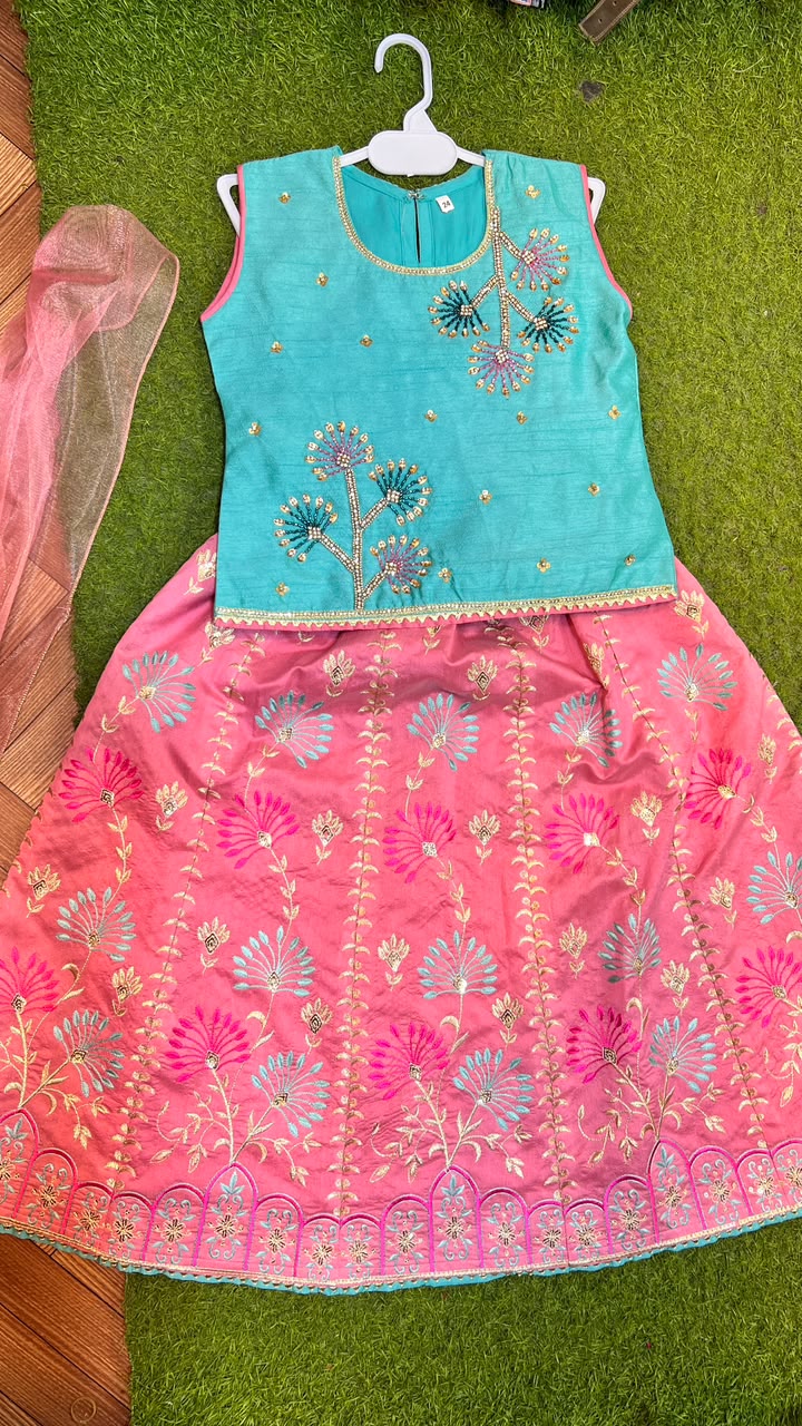 Baby Fancy Sharara Suit – Raw Silk Embroidered Party Wear