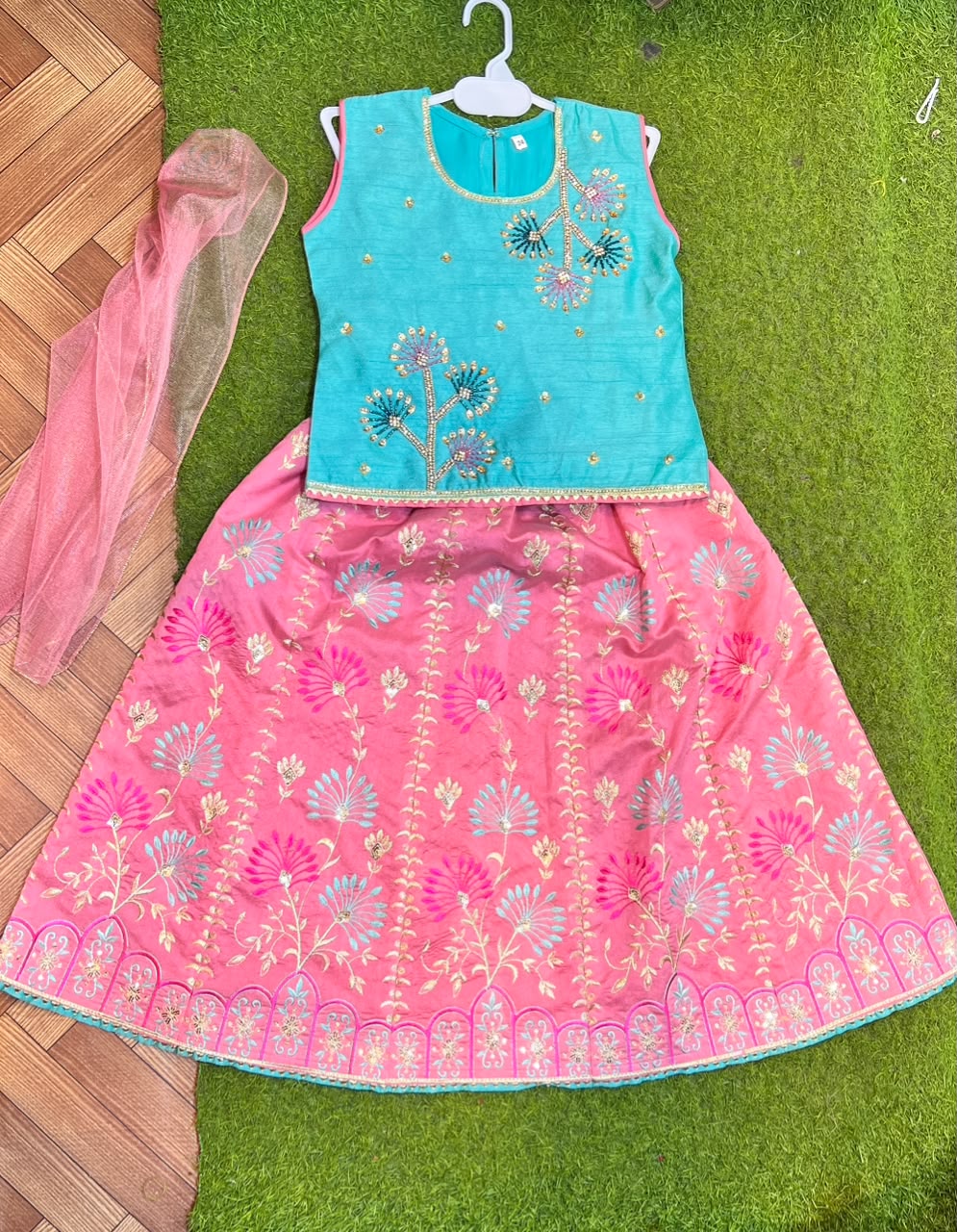 Baby Fancy Sharara Suit – Raw Silk Embroidered Party Wear