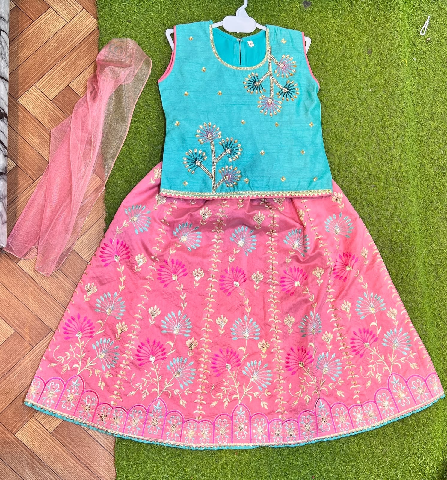 Baby Fancy Sharara Suit – Raw Silk Embroidered Party Wear