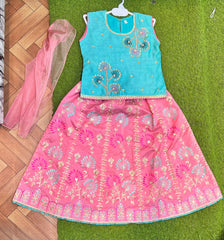 Baby Fancy Sharara Suit – Raw Silk Embroidered Party Wear