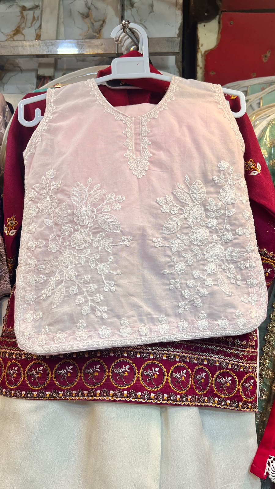 Pure Cotton Gol Daman Embroidered Suit