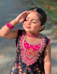 Banarasi Cotton Floral Gharara Set - 3