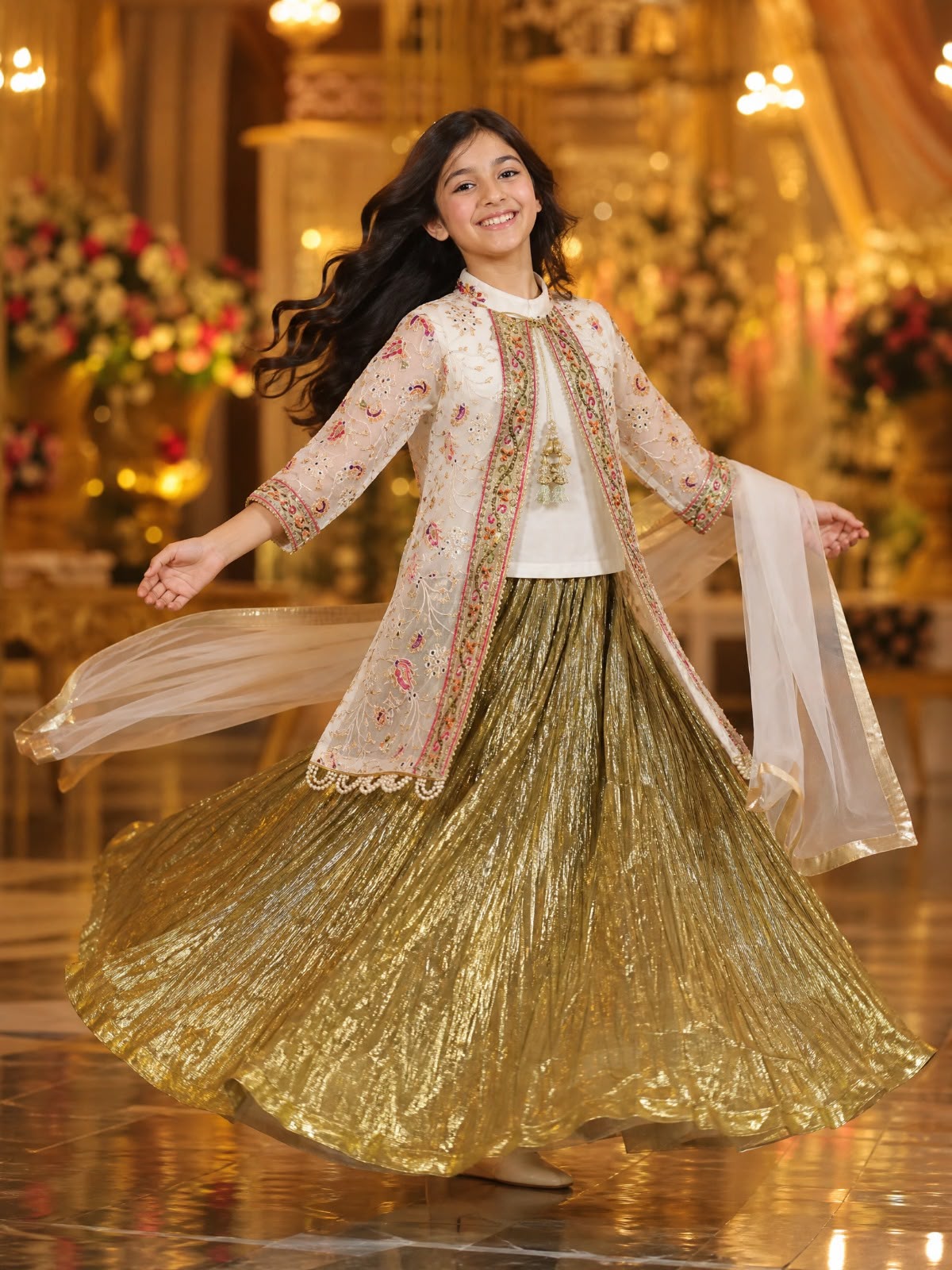 Baby Sharara Gown Suit - 2