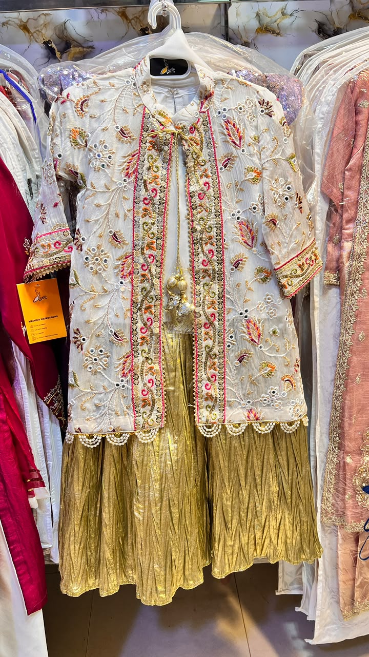 Baby Sharara Gown Suit - 5