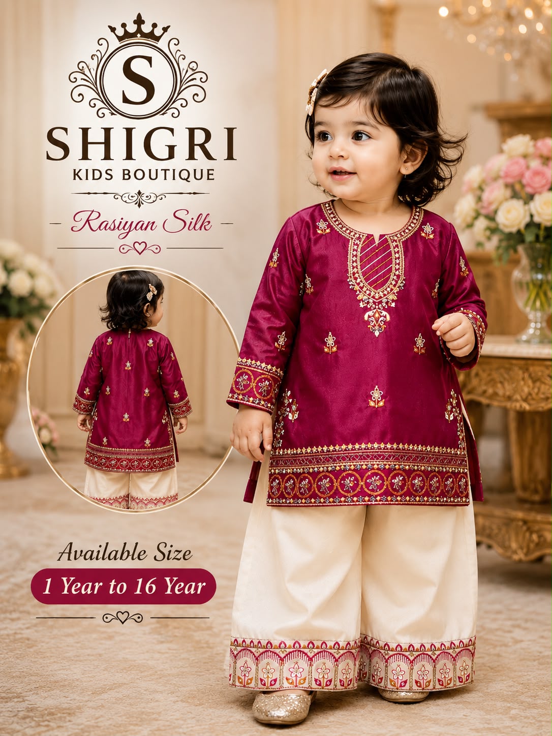 Rasiyan Silk Embroidered Kurta Suit