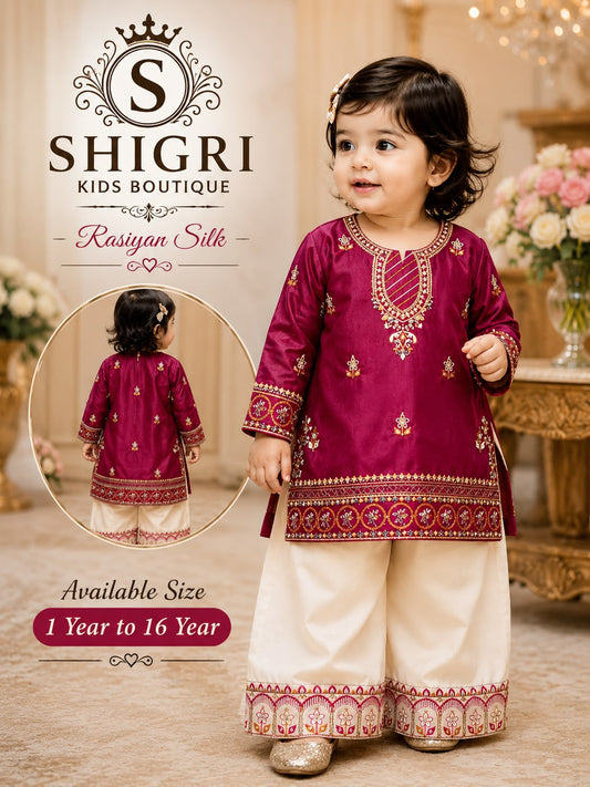 Rasiyan Silk Embroidered Kurta Suit
