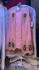 Khadi Fabric Handwork Cape Gown - 2