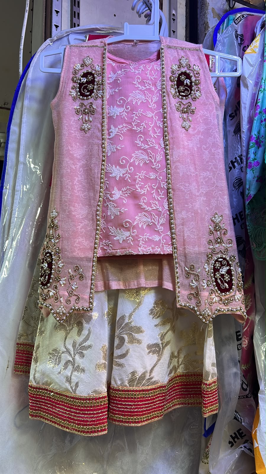 Khadi Fabric Handwork Cape Gown - 3