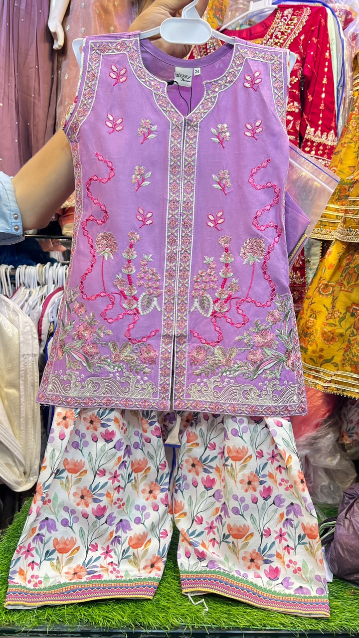 Pure Cotton Floral Print Suit - 2