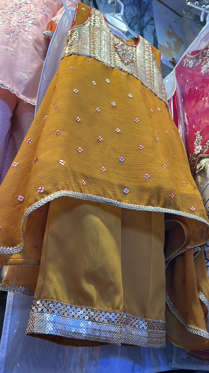 Metal Sequence Chiffon Suit - 3