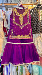 Purple Handwork Garara Suit - 2