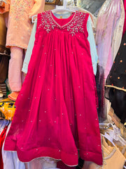 Jabla Style Chiffon Handwork Frock - 2