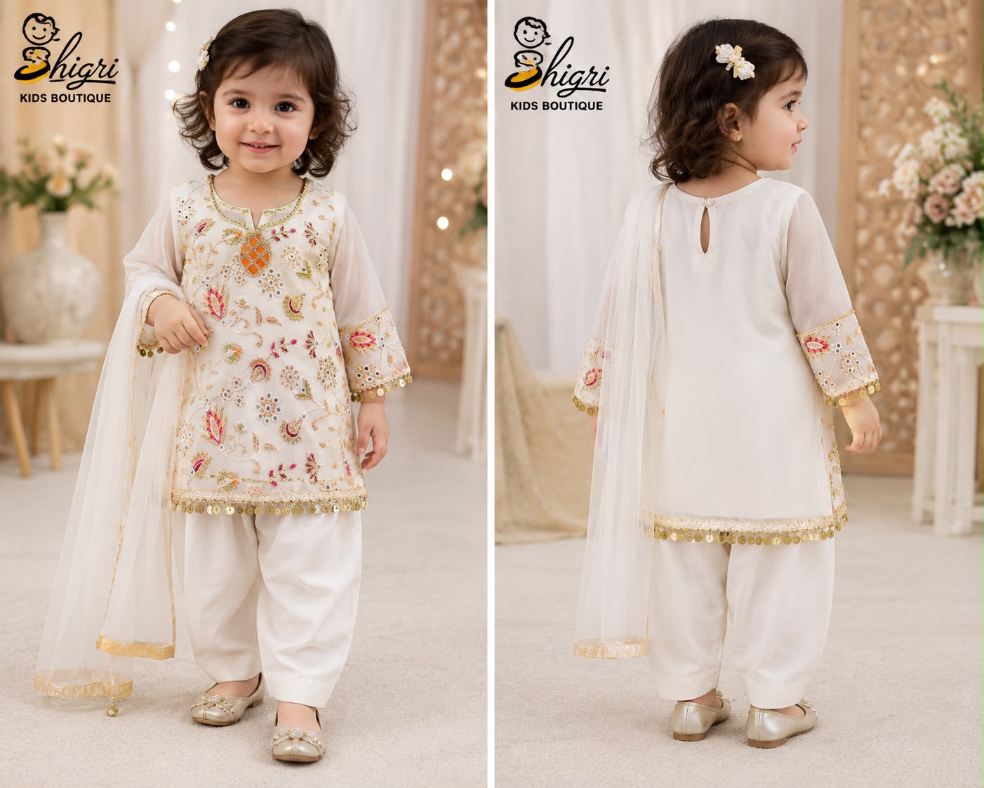 Shefoon 4-Sequence Embroidered Kurta Suit - 2