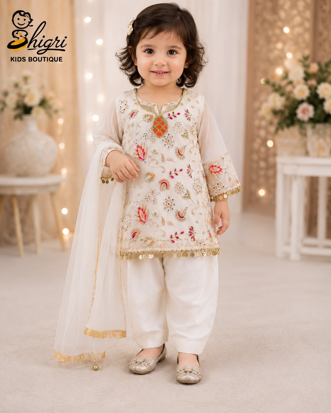 Shefoon 4-Sequence Embroidered Kurta Suit