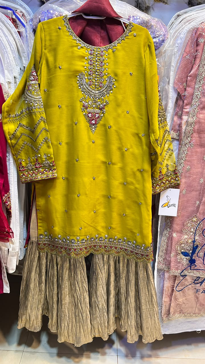 Shefoon Hand Embroidered Garara Suit - 2