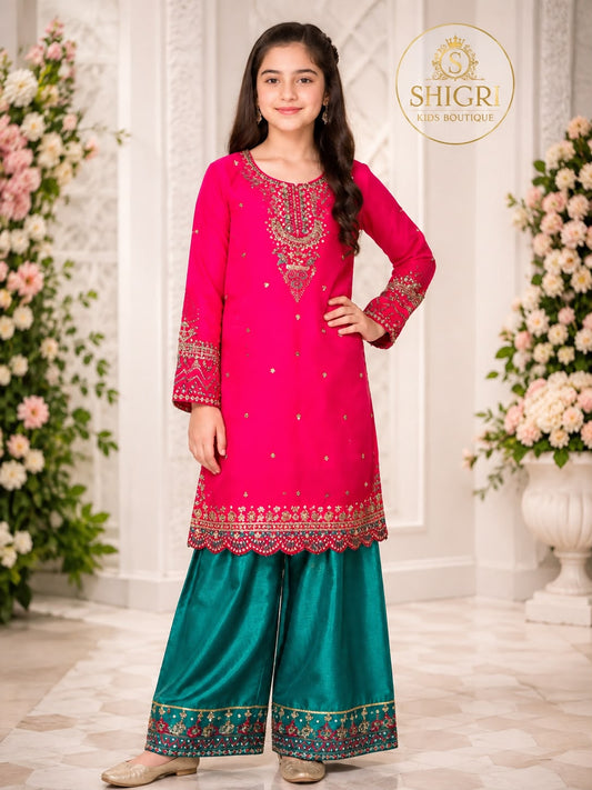 Shefoon Hand Embroidered Farshi Shalwaar Suit