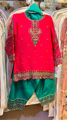 Shefoon Hand Embroidered Farshi Shalwaar Suit - 2