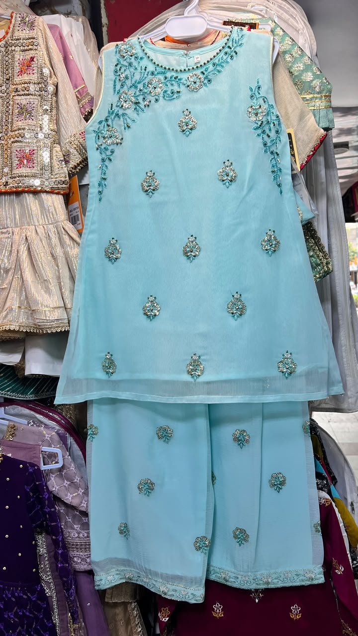 Shefoon Handwork Palazzo Suit - 2