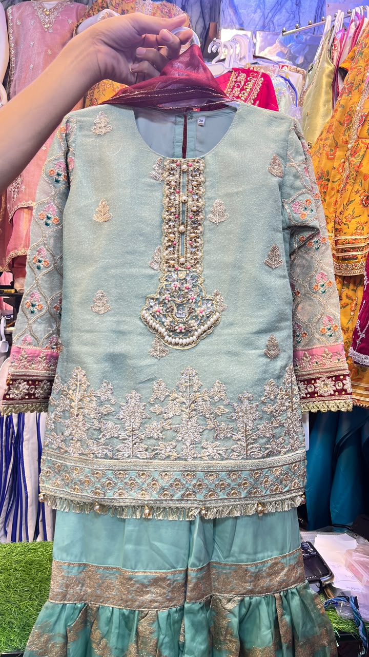 Khadi Fabric Garara Organza Suit - 2