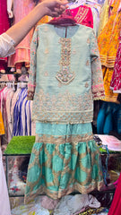 Khadi Fabric Garara Organza Suit - 3