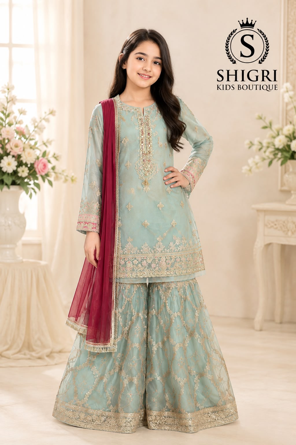 Khadi Fabric Garara Organza Suit