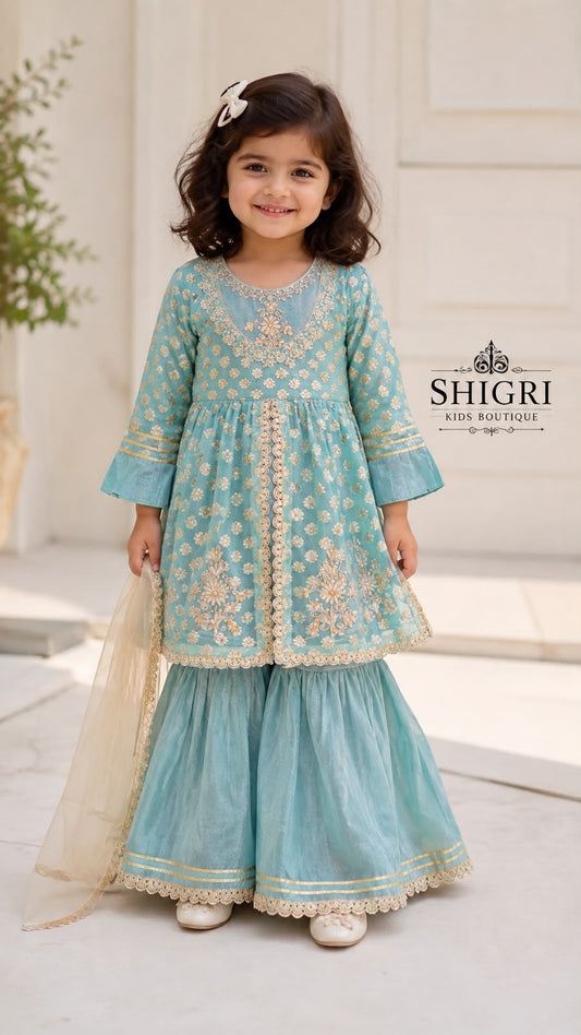 Organza Gota Work Garara Suit