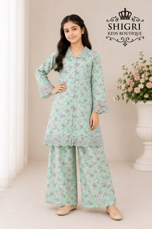 Pure Lawn Farshi Shalwaar Suit