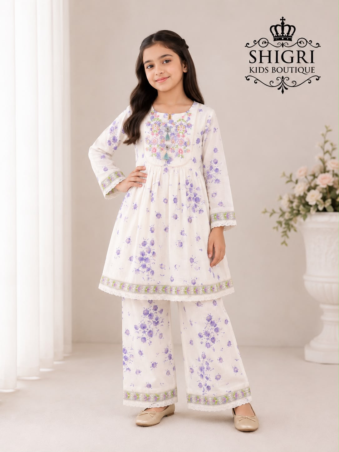 Bubble Cotton Lavender Suit