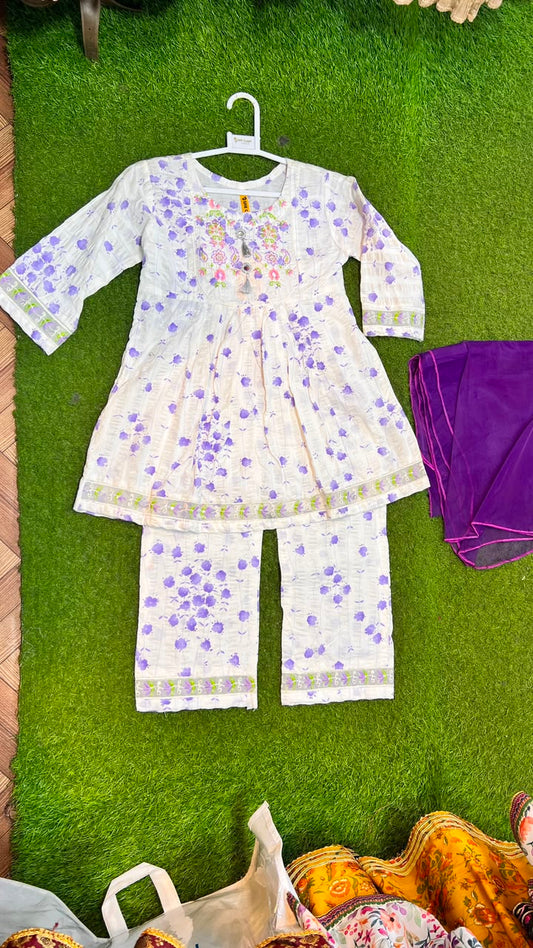 Bubble Cotton Lavender Suit - 2
