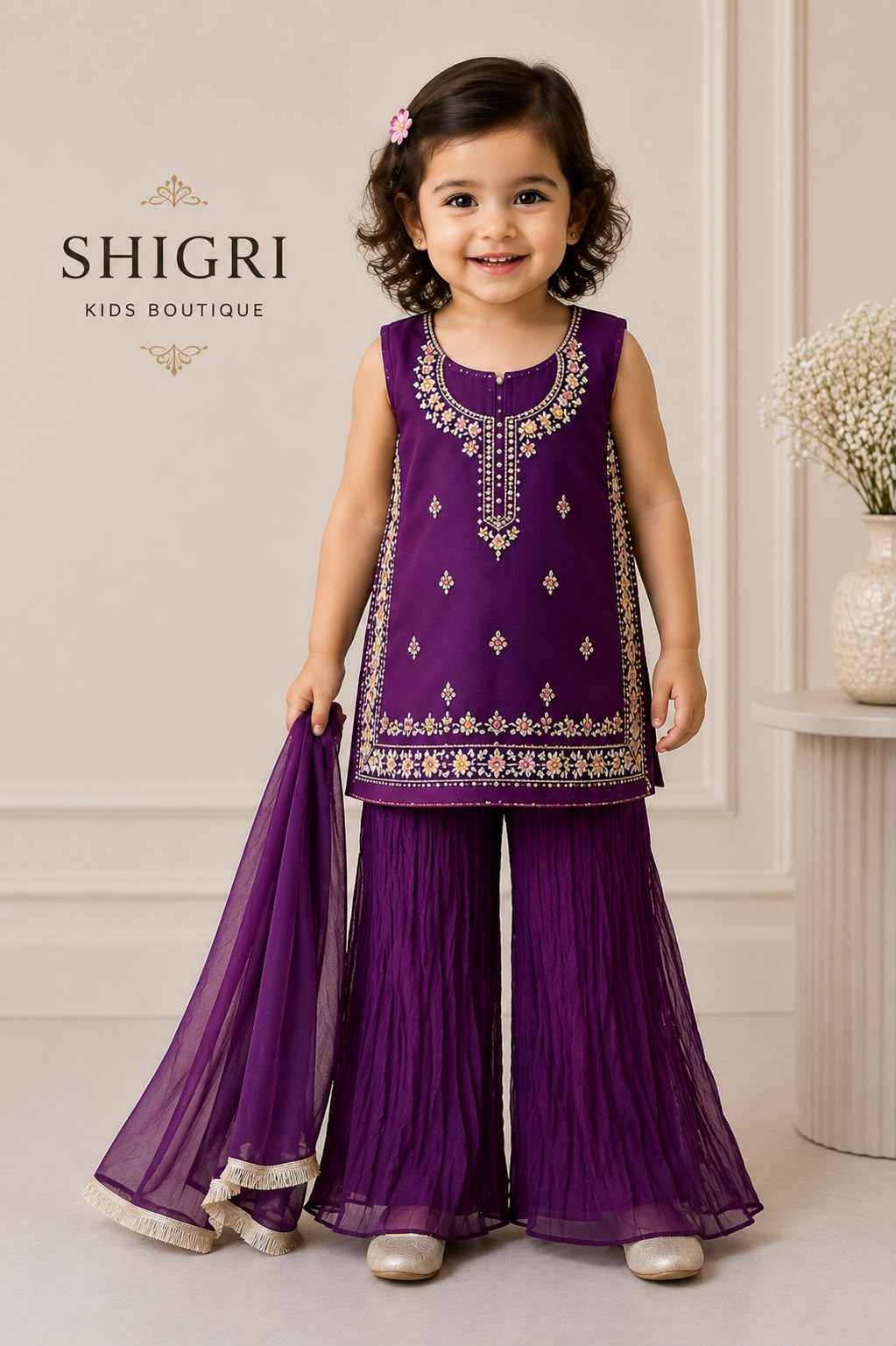 Crush Palazzo Kora Dapka Suit
