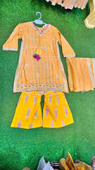 Striped Paisley Embroidered Gharara Suit - 2