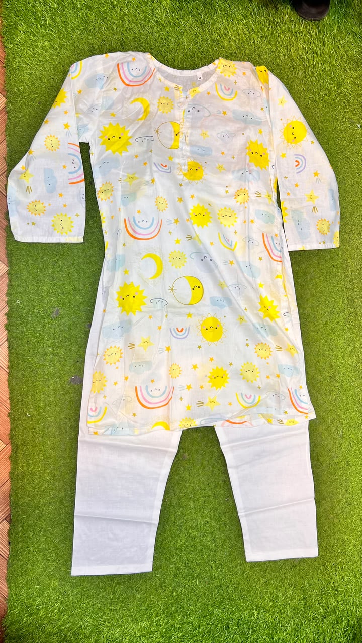 Sunshine Print Cotton Suit - 3