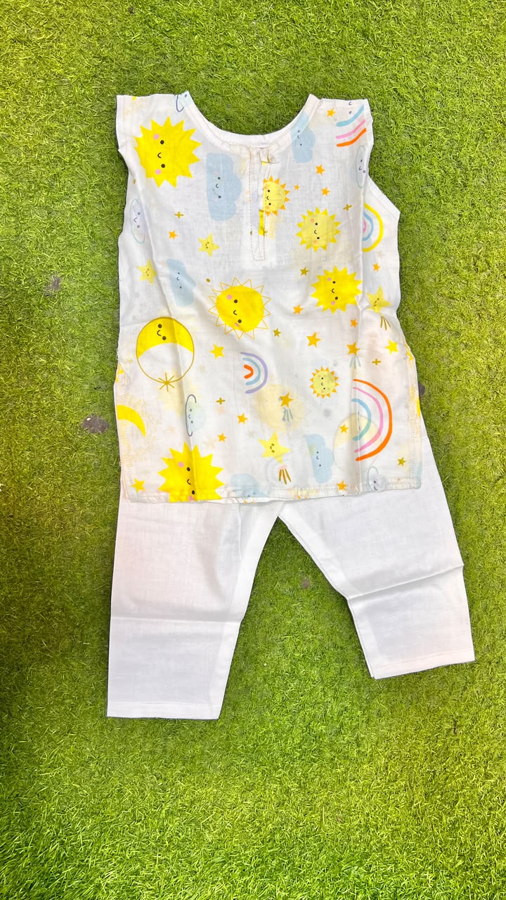 Sunshine Print Cotton Suit - 4