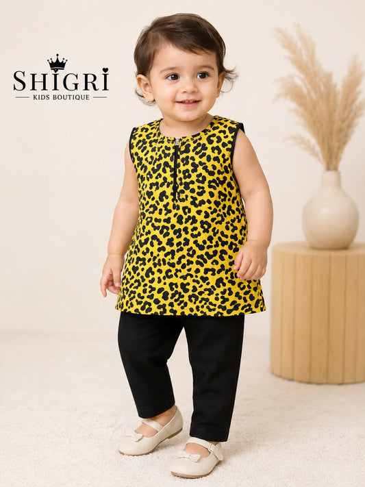 Yellow Leopard Print Suit
