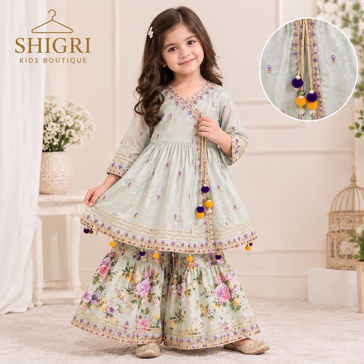 Angrakha Garara Style Suit